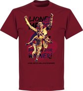 T-Shirt Messi Ballon D'Or 2019 - Bordeaux Rouge - L