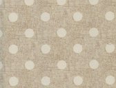 Tafellaken - Tafelzeil - Tafelkleed - Met Reliëf - Geweven kwaliteit - Soepel - Dots - Stippen - Beige - 140 cm x 200 cm