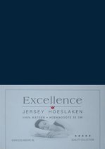 Excellence Jersey Hoeslaken - Tweepersoons - 160x200/210 cm - Navy