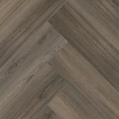 Ambiant Spigato Dark Grey 1.132 m² | Lijm PVC vloer | Visgraat look | Grijs bruin