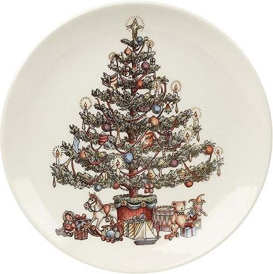 Ontwaken Leerling Kolibrie Kerstservies Christmas Tree - Set van 4 diepeborden | bol.com