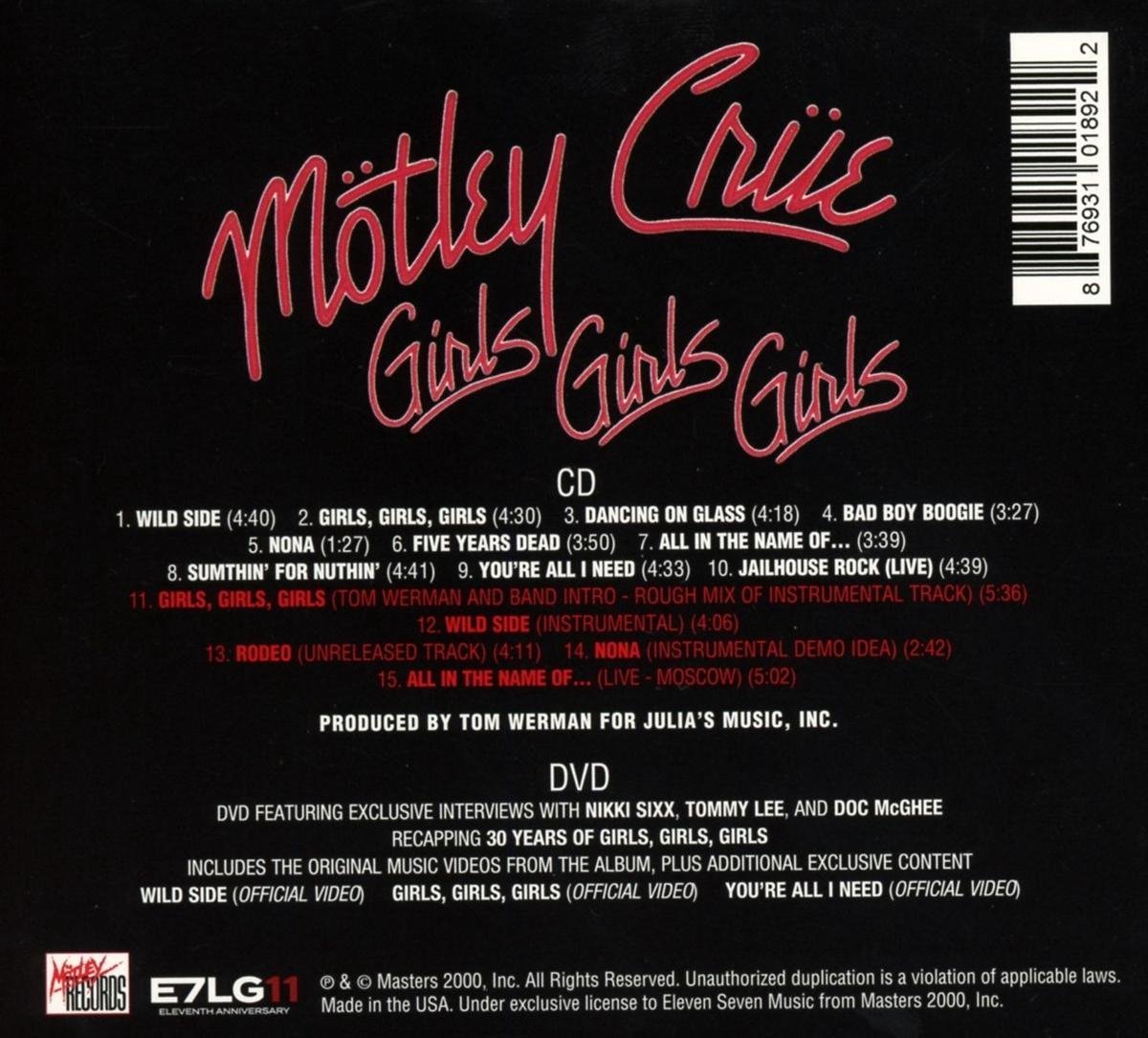Xxx: 30 Years Of Girls. Girls. Girls, Motley Crue | Muziek | bol.com