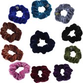 Evvie set van 11 Scrunchie Haarelastiekjes – Multi Color