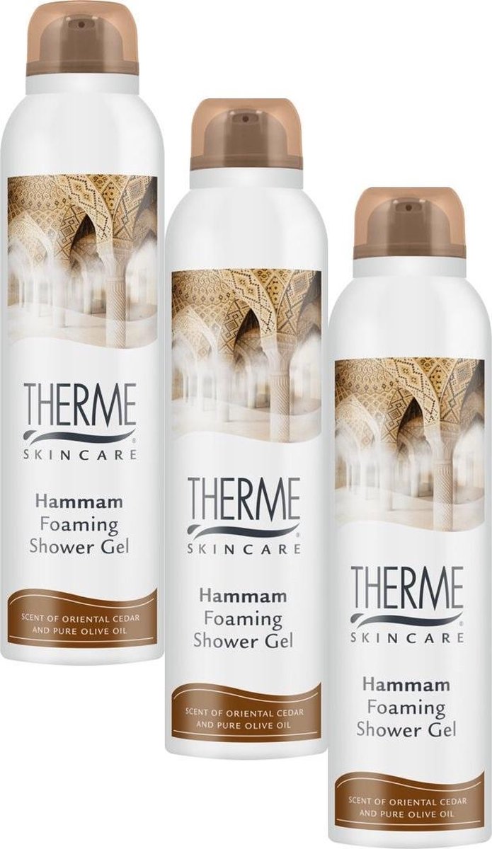 Inefficiënt Raad eens lekken Therme Hammam Foaming Shower Gel - Douchegel - 3 x 200 ml  Voordeelverpakking | bol.com