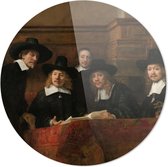 De staalmeesters | Rembrandt van Rijn | Rond Plexiglas | Wanddecoratie | 80CM x 80CM | Schilderij | Oude meesters | Foto op plexiglas