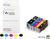 Improducts® complete set inkt cartridges - Alternatief voor canon PGI-580 XXL / CLI-581 XXL Extra hoge inhoud! chip v4
