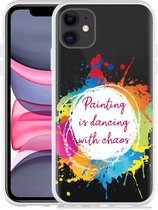 Geschikt voor Apple iPhone 11 Hoesje Painting - Designed by Cazy