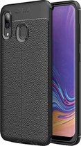 Luxe Back cover voor Samsung Galaxy A40 - Zwart - Rugged Armor - Shockproof - Auto Focus - Zwart hoesje