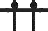 Schuifdeursysteem - Zwart - Verzinkt staal - GPF bouwbeslag - GPF0501.61 Raskas zwart 170 cm