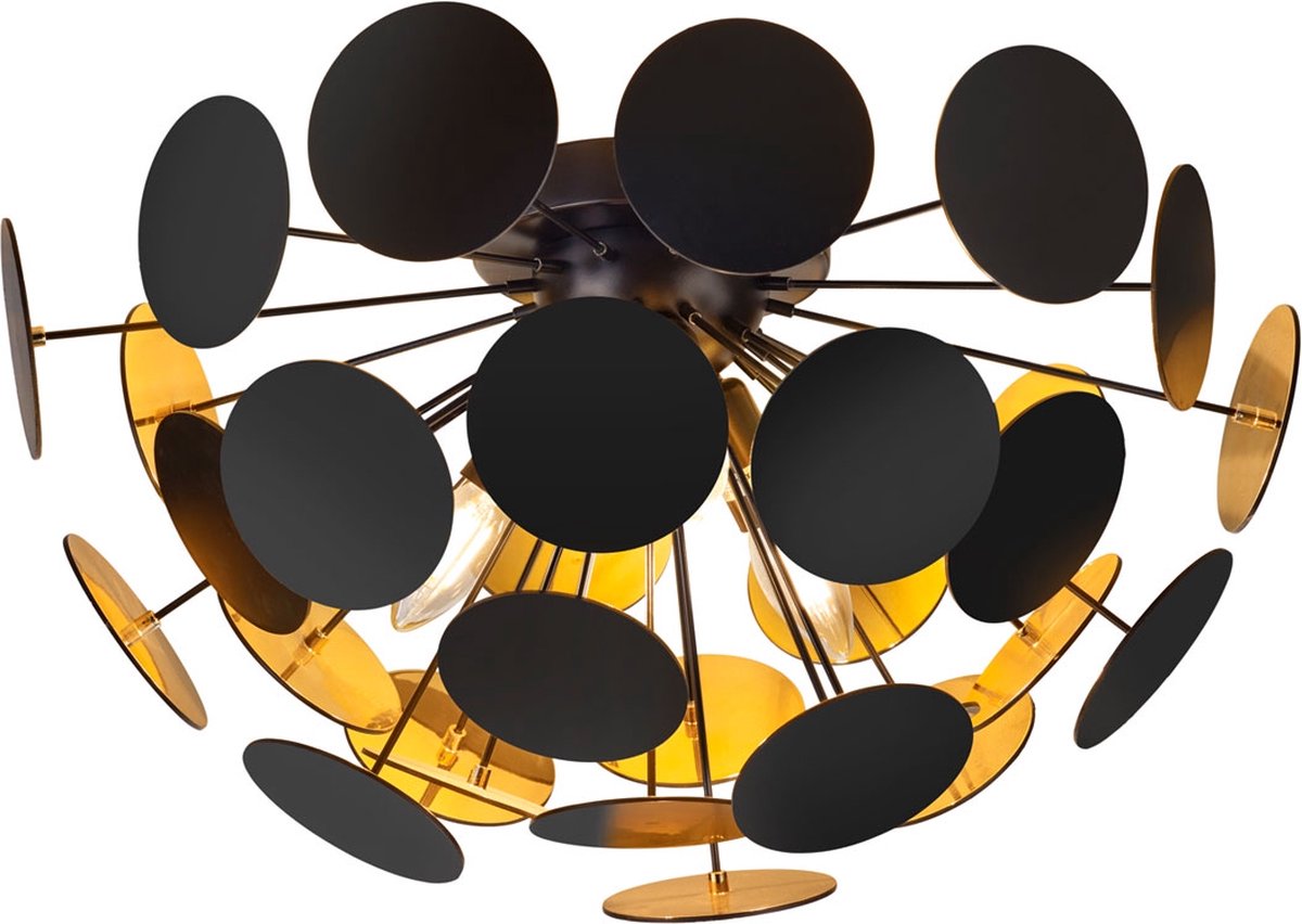 TRIO DISCALGO - Plafondlamp - Zwart mat - excl. 3x E14 4 W - Plafondbevestiging