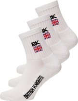 British Knights 3 PACK BIKER SOCKS 3 pack unisex biker sokken - Wit - maat 43-46