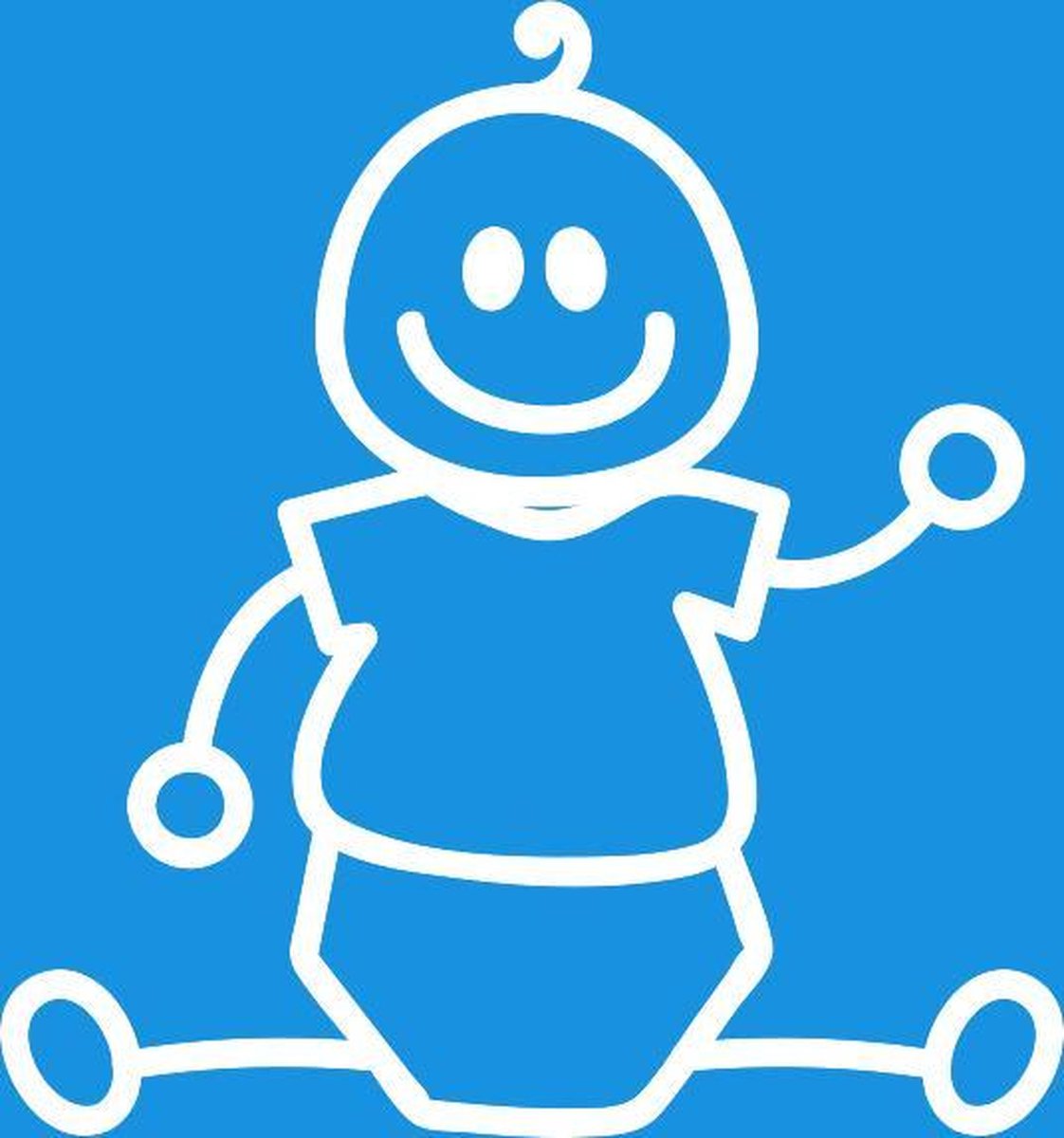 Baby - autosticker - witte lijnen - 6,5 cm
