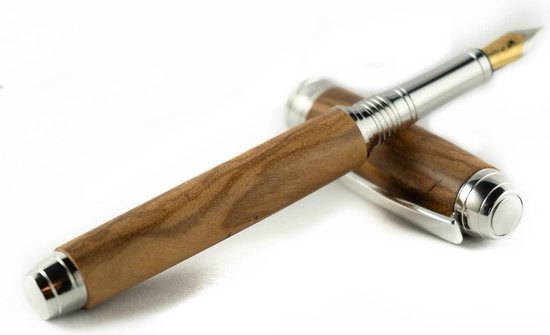 Stylo plume en bois Gran Paradiso, stylo plume de luxe olive fait à la main  | bol.com