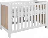 Basicline Monza Babybed 60 x 120 cm Wit Eiken