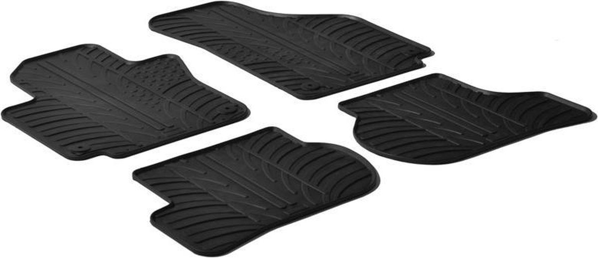 Gledring Rubbermatten passend voor Volkswagen Golf V,VI Plus 2009- / Seat Toledo 2005-2012 (T profiel 4-delig + montageclips)