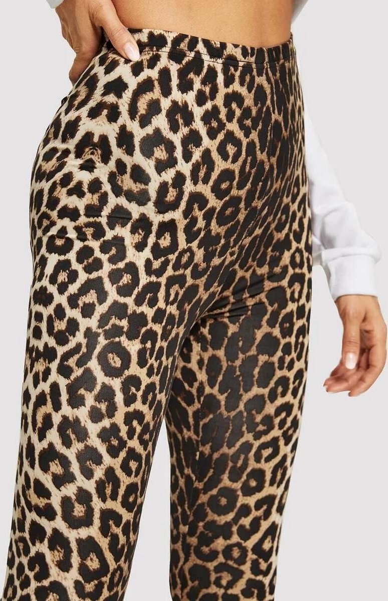 High waist legging dames met panter | SHEIN Panter print S dames yoga fitness | bol.com