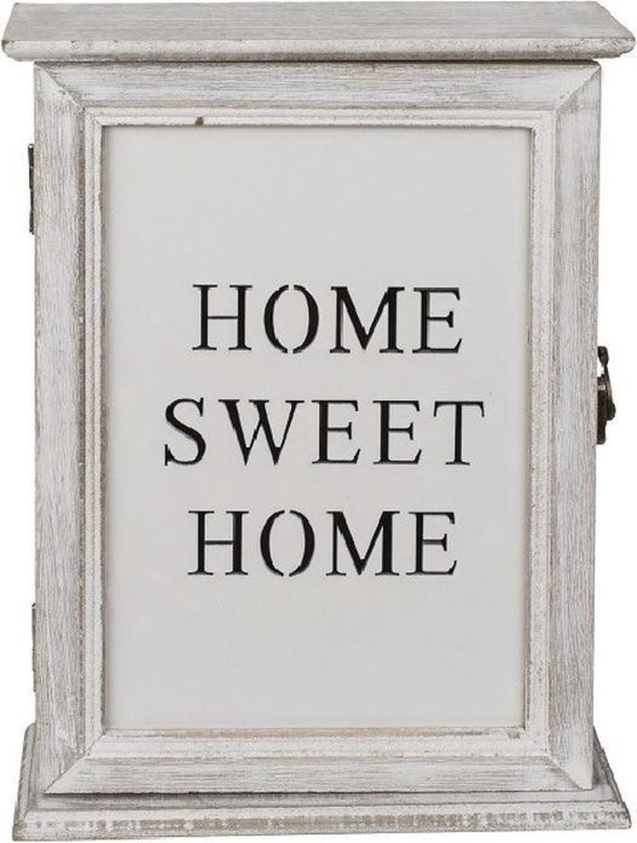 Houten sleutelkast/sleutelkluis Sweet Home 20 x 26 cm - Sleutels opbergen -... | bol.com