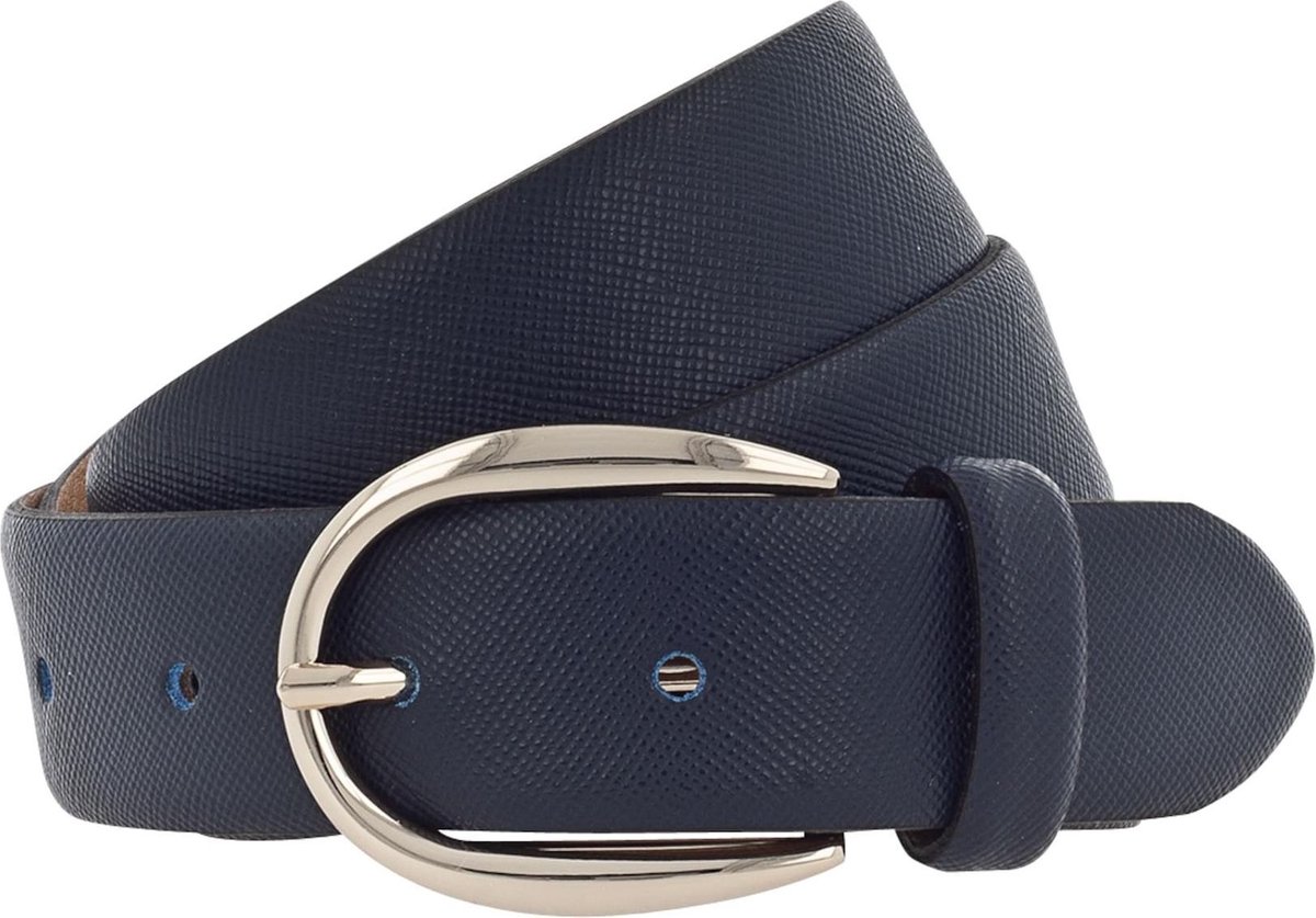 Vanzetti Leren Riem 30mm Leather Belt W80 Navy Blauw