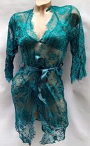 Sexy lingeriesetje met kant 3 delige one size groen