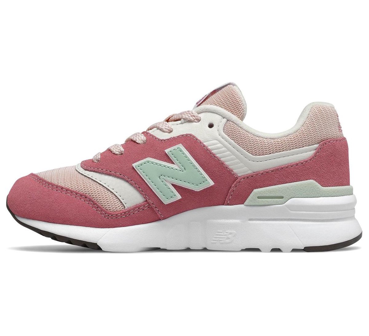 Commandant Voordracht afdeling New Balance 997 Sneaker Junior Sneakers - Maat 35 - Meisjes -  Roze/wit/groen | bol.com