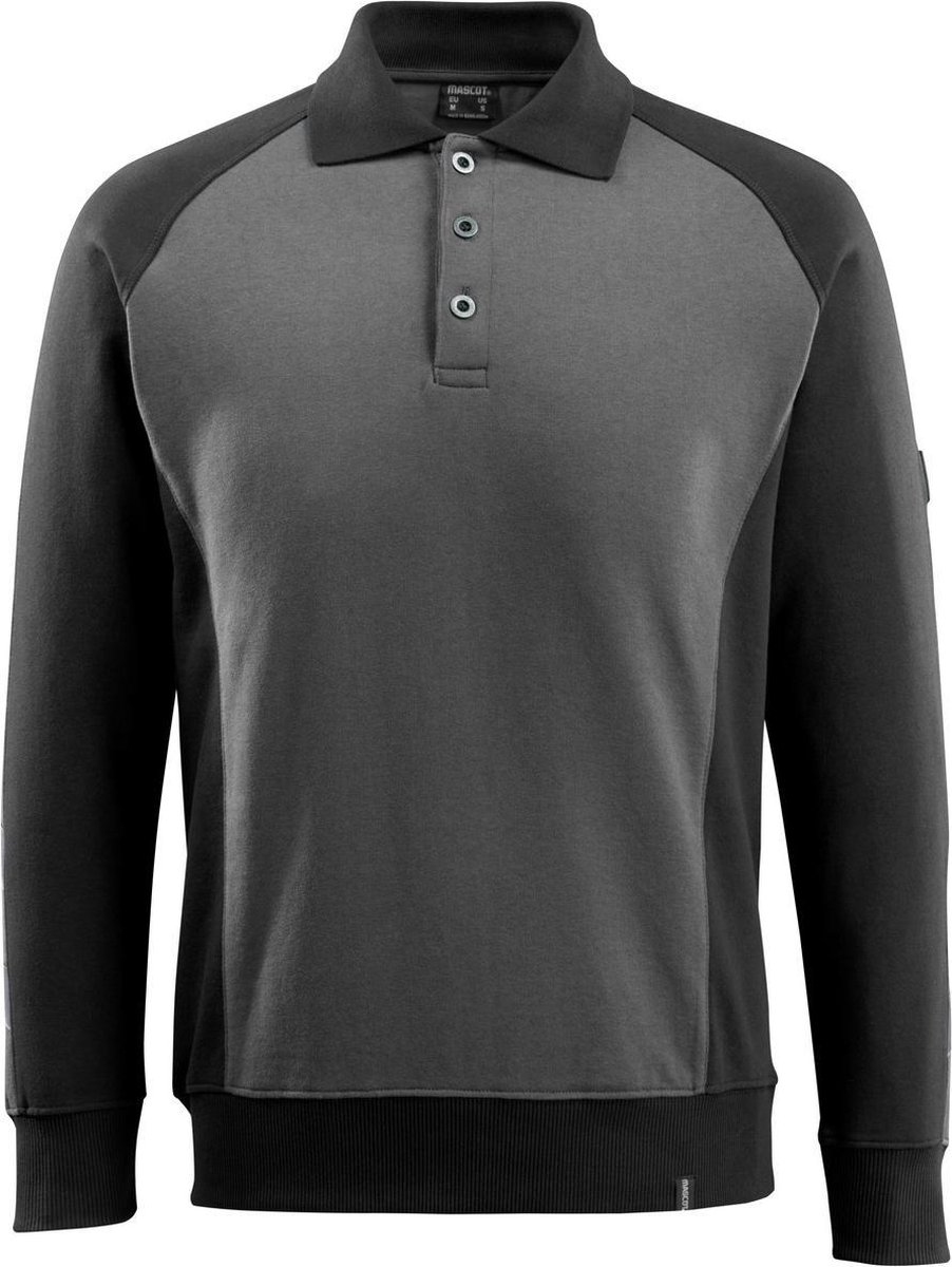 Mascot Unique Polosweatshirt 50610-962 - donkerantraciet/zwart - 2XL