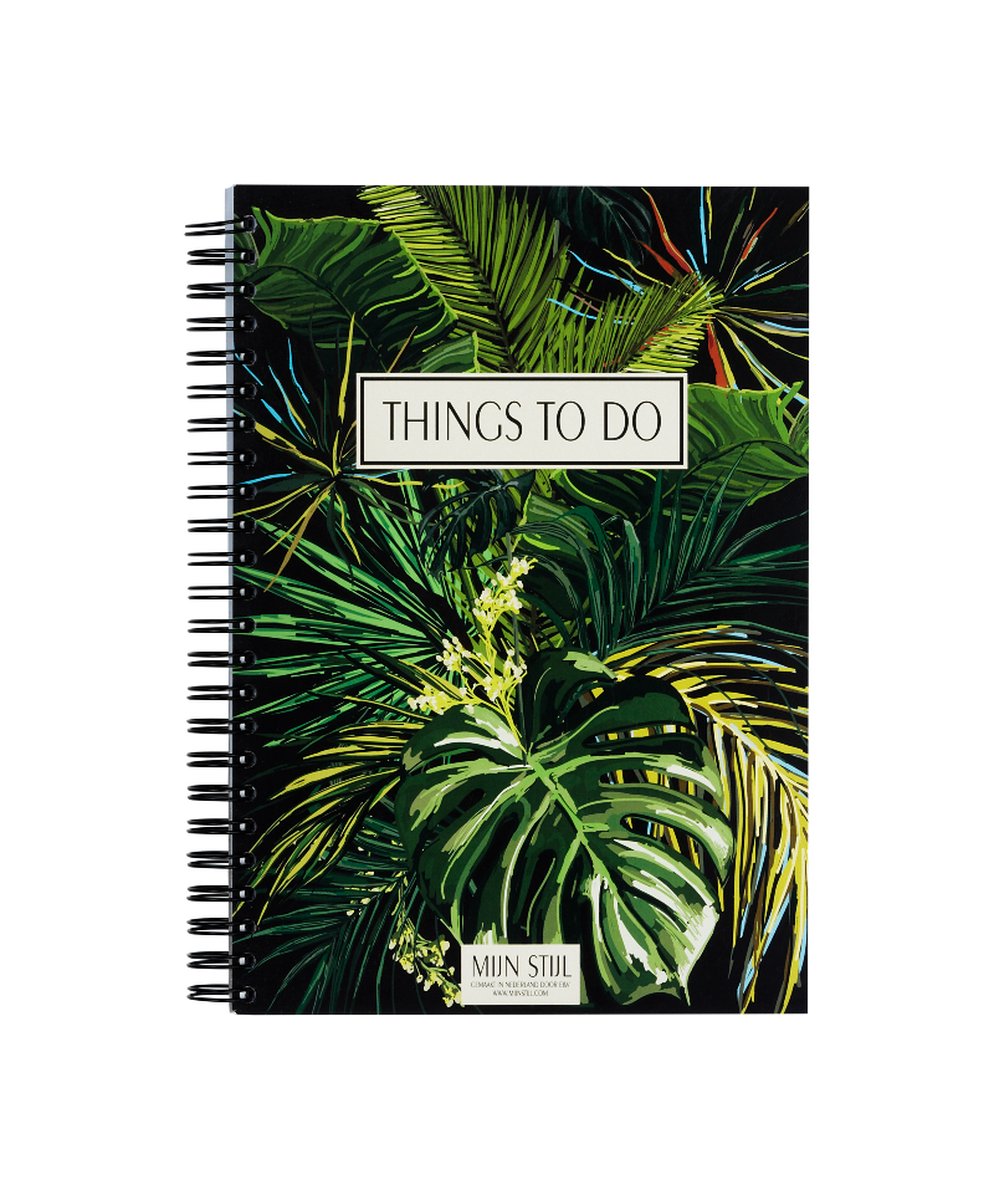 Mijn Stijl - notitieboek - jungle - donker botanical