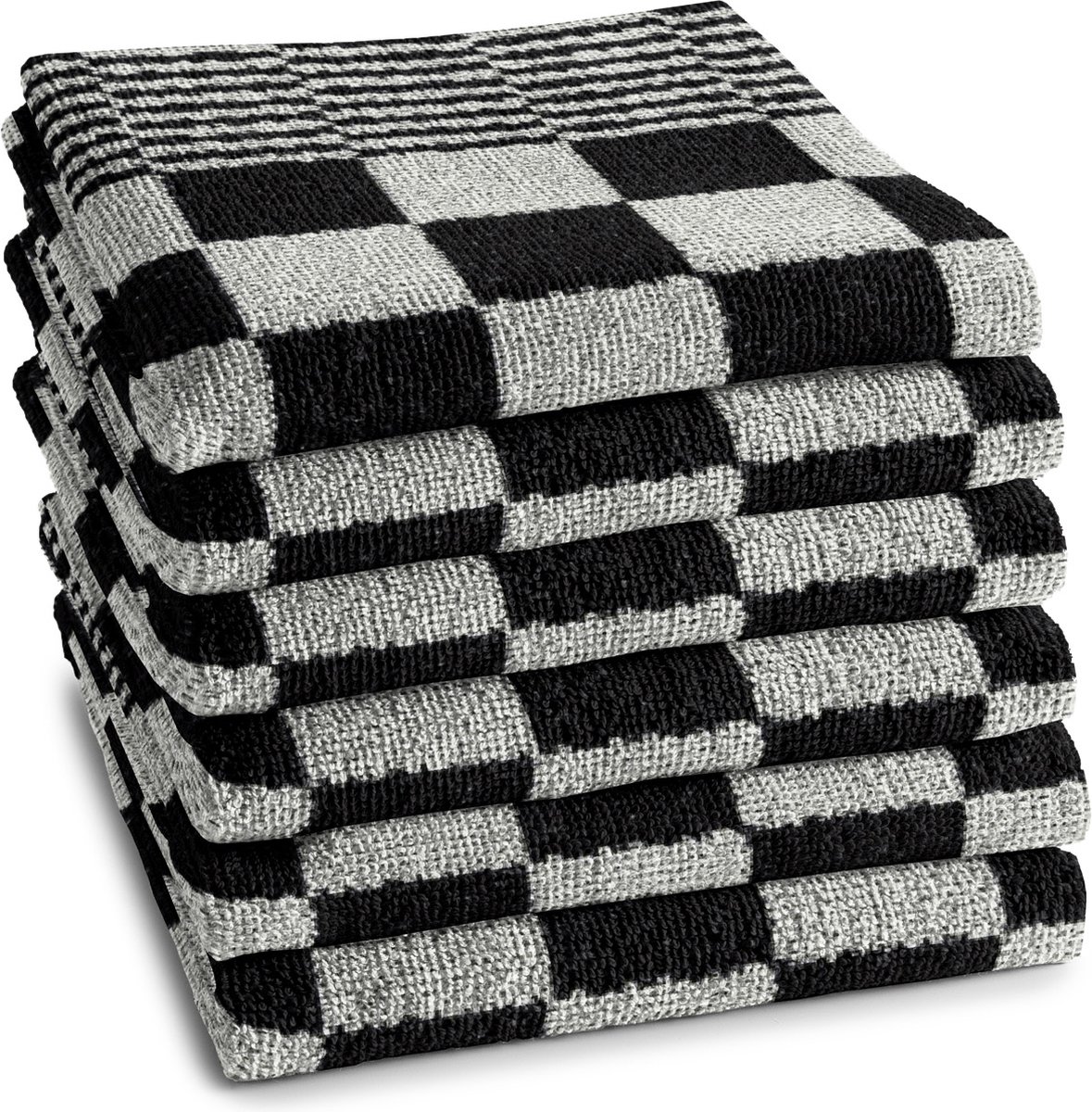 DDDDD Keukendoek Barbeque - 55x50 cm - Set van 6 - Zwart