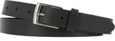 Casual Leren Dames/Heren Riem | 3cm breed | Riemmaat: 90cm (totale lengte: 105cm) | 100% echt leer | Nikkelvrije gesp | Kleur: donker grijs