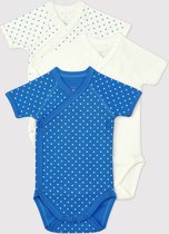 Petit Bateau Set van 3 babybody's in biokatoen Jongens Rompertje - Maat 56