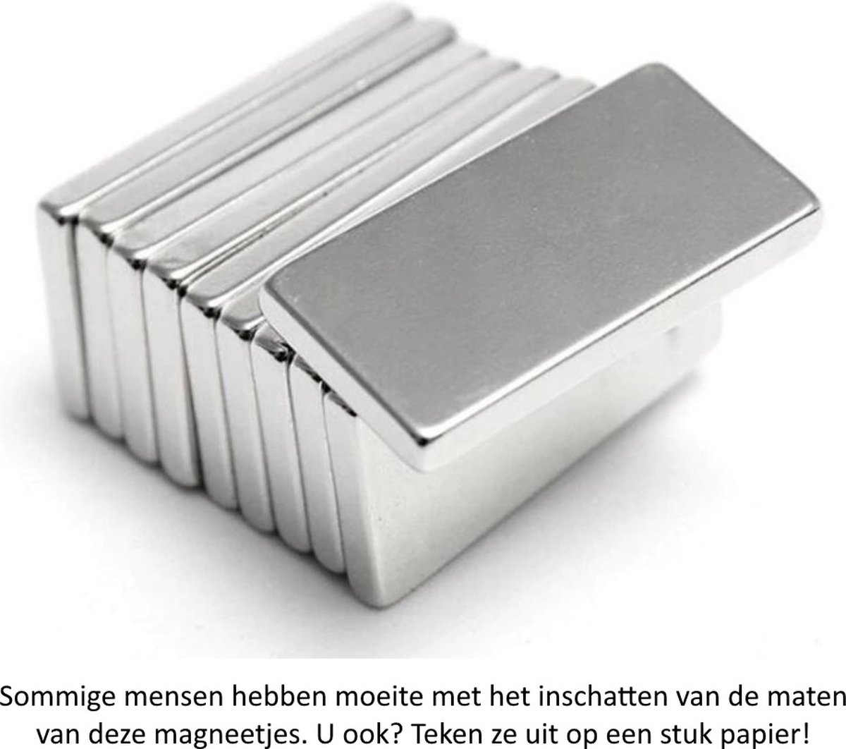 Langwerpige platte neodymium magneetjes 20 stuks - 20 x 10 x 2 mm | bol.com