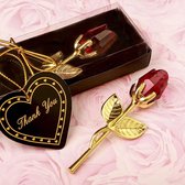BaykaDecor - Unieke Kristal Roos met Giftbox - Mini Cadeau - Valentijn - Dames - Moederdag Cadeautje - Swarovski Replica - 12 cm