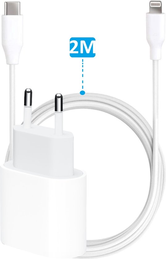 Grootste Vertrappen de begeleiding USB-C Oplader Snellader iPhone 11/12/13 met USB C naar Apple Lightning  iPhone Oplader... | bol.com