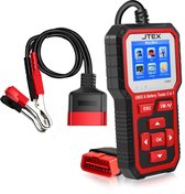 Scanner et testeur de batterie JTEX® OBD2 - Scanner portatif OBD - Matériel de lecture de voiture - Testeur de batterie - Testeur de batterie 12V - Diagnostic - 2 en 1 - KW681