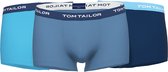 TOM TAILOR  Buffer 3-Pack Heren Boxershort met korte pijpen - Blauw - Maat S