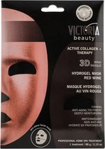 Victoria Beauty - Collageen hydrogel 3D Masker 88 gr met rode wijn, hyaluron en Aloë