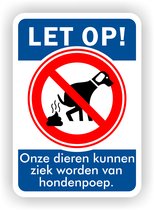 Hondenpoep maakt de dieren ziek sticker