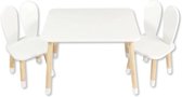 Kindertafel met 2 Stoelen Konijnenoren | Peuterset