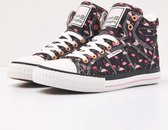 DEE Dames sneakers hoog - Zwart - maat 39