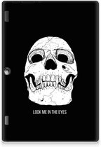 Tablet Hoes Lenovo Tab 10 | Tab 2 A10-30 Mobiel Case Skull Eyes met transparant zijkanten