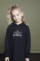 Le Chic Meisjes Nora 'Bonjour' T-shirt Black