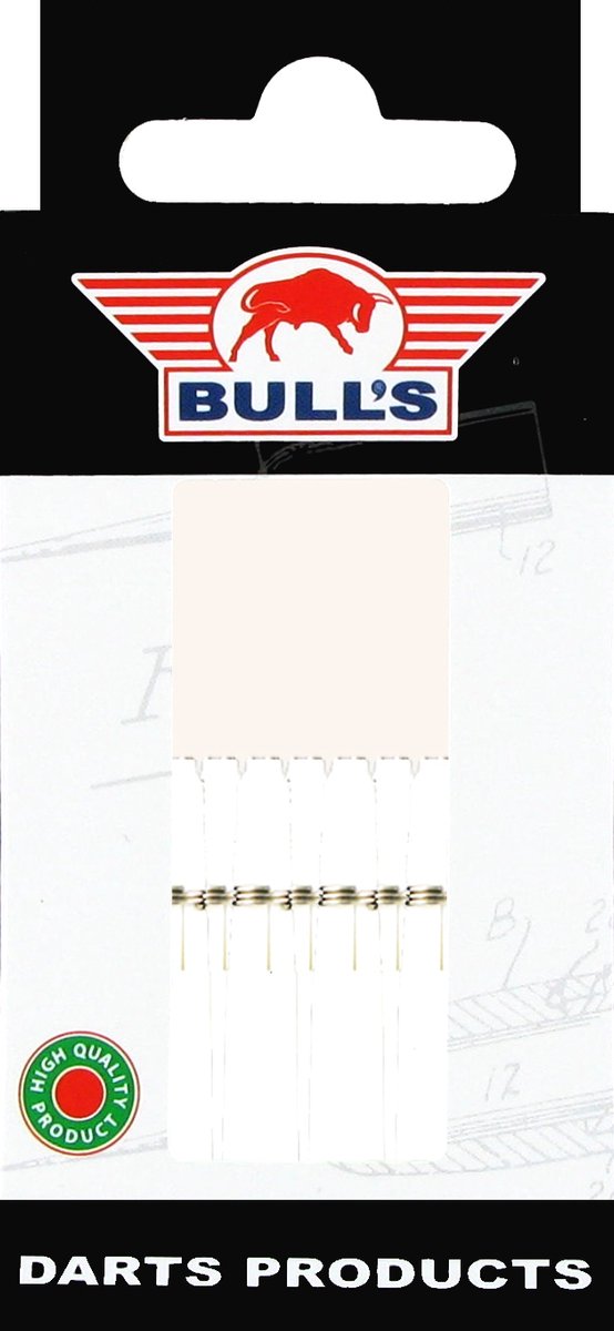Bull's Nylon The Original Shaft + ring Short White 5-pack van Bull's — afbeelding 2