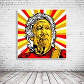 Pop Art Roger Waters Poster in lijst - 90 x 90 cm en 2 cm dik - Fotopapier Mat 180 gr Framed - Popart Wanddecoratie inclusief lijst