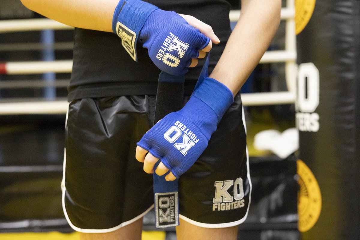 KO Fighters - Bandage Boxe - Gants d'intérieur - Blauw - S