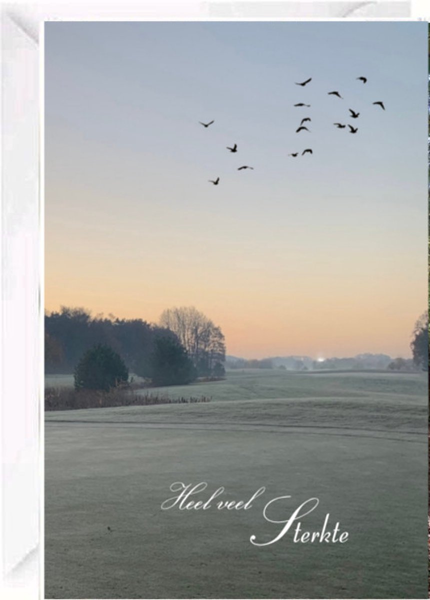 Premium Cadebo Luxe Condoleance kaart - Rouwkaart - Sterktekaart - Met Oprechte Deelneming - Gevouwen kaart met envelop - 17x12cm
