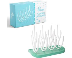 Flouer Flessen Droogrek - Afdruiprek - Flessenrek Baby - Baby Flessen - Groen