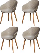 Antibes tuinstoel set van 4 stuks - Taupe
