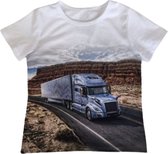 Stoer jongens shirt met blauwe vrachtwagen LOO5 -s&C-86/92-t-shirts jongens