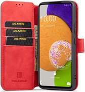 DG Ming Samsung Galaxy A53 Hoesje Retro Wallet Book Case Rood