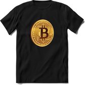 Bitcoin Coin - Crypto T-Shirt Kleding Cadeau | Dames / Heren / Unisex | Bitcoin / Ethereum shirt | Grappig Verjaardag kado | BTC Tshirt Met Print | - Zwart - 3XL