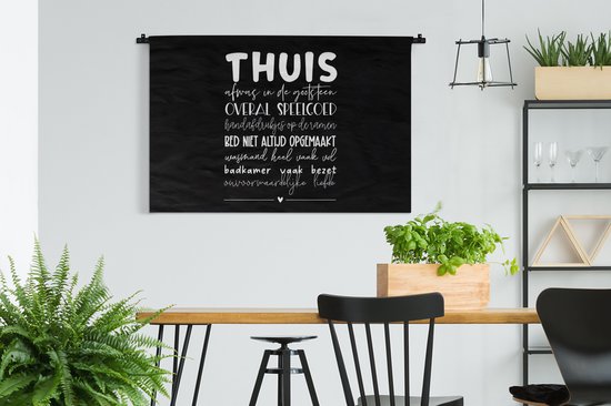 Tapisserie murale - Maison - Proverbes - Cœur - 150x100 cm - Tapisserie murale